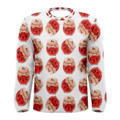 Kawaii Jam Jar Pattern Men s Long Sleeve Tee