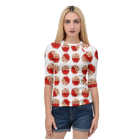 Kawaii Jam Jar Pattern Quarter Sleeve Raglan Tee by snowwhitegirl