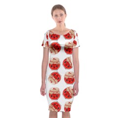 Kawaii Jam Jar Pattern Classic Short Sleeve Midi Dress by snowwhitegirl