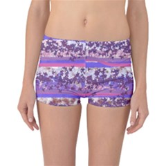 Abstract Pastel Pink Blue Reversible Boyleg Bikini Bottoms