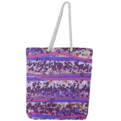 Abstract Pastel Pink Blue Full Print Rope Handle Tote (large) by snowwhitegirl