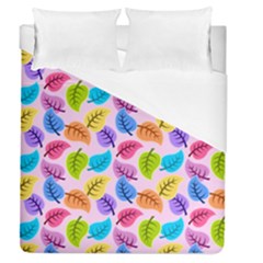 Colorful Leaves Duvet Cover (queen Size)