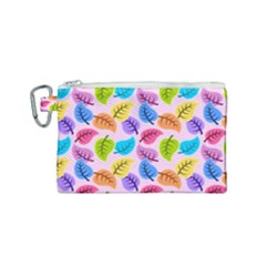 Colorful Leaves Canvas Cosmetic Bag (small)