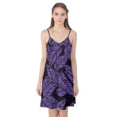 Tropical Leaves Purple Camis Nightgown