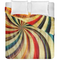 Abstract Rainbow Swirl Duvet Cover Double Side (california King Size)