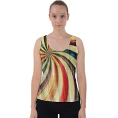 Abstract Rainbow Swirl Velvet Tank Top by snowwhitegirl