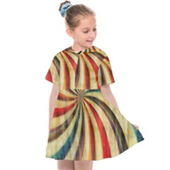 Abstract Rainbow Swirl Kids  Sailor Dress by snowwhitegirl