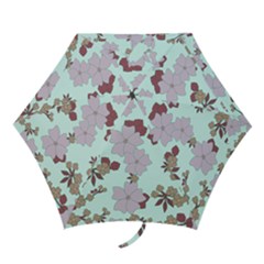 Vintage Floral Lilac Pattern Mini Folding Umbrellas by snowwhitegirl
