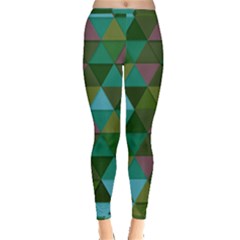 Green Geometric Inside Out Leggings