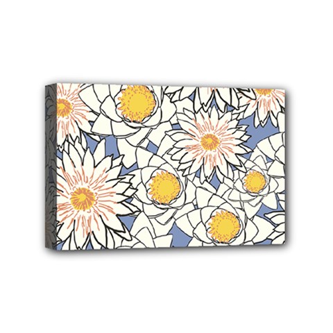 Vintage White Flowers Mini Canvas 6  X 4  (stretched) by snowwhitegirl