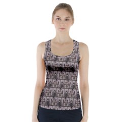 Gothic Church Pattern Racer Back Sports Top