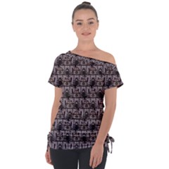 Gothic Church Pattern Tie-Up Tee