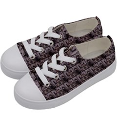 Gothic Church Pattern Kids  Low Top Canvas Sneakers by snowwhitegirl