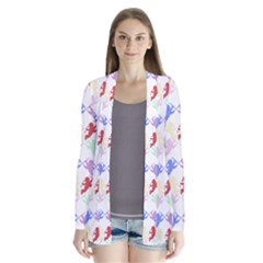 Colorful Cherubs White Drape Collar Cardigan by snowwhitegirl