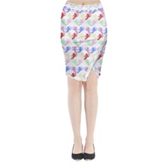 Colorful Cherubs White Midi Wrap Pencil Skirt by snowwhitegirl