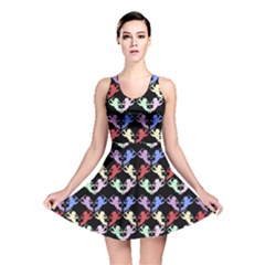 Colorful Cherubs Black Reversible Skater Dress