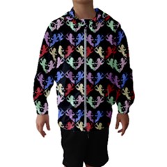 Colorful Cherubs Black Hooded Windbreaker (Kids)