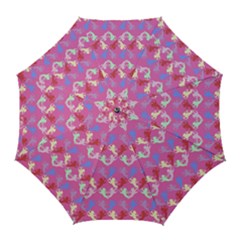 Colorful Cherubs Pink Golf Umbrellas