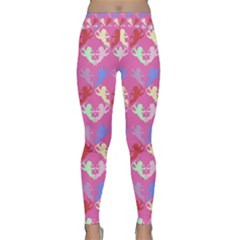 Colorful Cherubs Pink Classic Yoga Leggings by snowwhitegirl