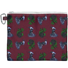 Gothic Girl Rose Red Pattern Canvas Cosmetic Bag (xxxl) by snowwhitegirl