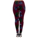 Gothic Girl Rose Red Pattern Lightweight Velour Leggings View2