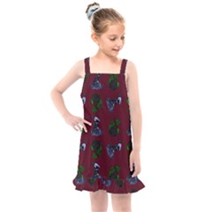 Gothic Girl Rose Red Pattern Kids  Overall Dress by snowwhitegirl