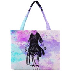 Vintage Girl Abstract Watercolor Mini Tote Bag by snowwhitegirl