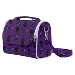 Gothic Girl Rose Purple Pattern Satchel Shoulder Bag by snowwhitegirl