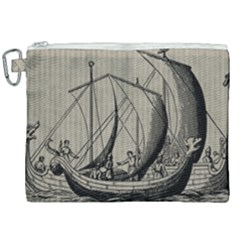 Vintage Ship Canvas Cosmetic Bag (xxl) by snowwhitegirl