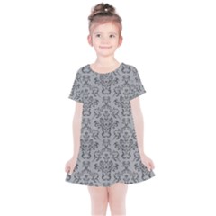 Victorian Paisley Grey Kids  Simple Cotton Dress by snowwhitegirl