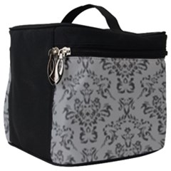 Victorian Paisley Grey Make Up Travel Bag (big) by snowwhitegirl