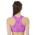 Victorian Paisley Pink Sports Bra with Border View2