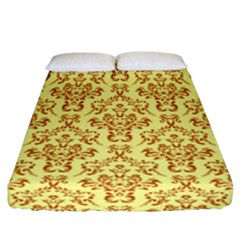 Victorian Paisley Yellow Fitted Sheet (california King Size) by snowwhitegirl