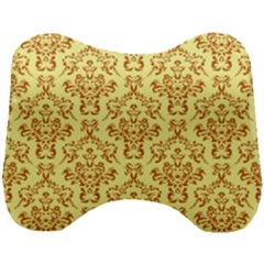 Victorian Paisley Yellow Head Support Cushion by snowwhitegirl