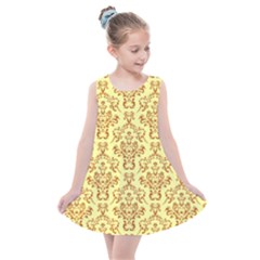 Victorian Paisley Yellow Kids  Summer Dress
