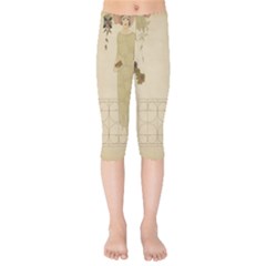 Flapper Lady Vintage Kids  Capri Leggings 