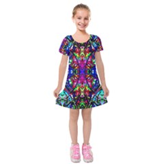 Ml 111 Kids  Short Sleeve Velvet Dress by ArtworkByPatrick