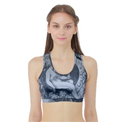 Victorian Angel With Shining Light Sports Bra With Border