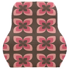 Retro Flower Pink Brown Car Seat Back Cushion  by snowwhitegirl