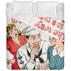 Retro Sailor Eating Cookie Duvet Cover Double Side (california King Size)