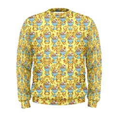 Paisley Yellow Sundaes Men s Sweatshirt by snowwhitegirl