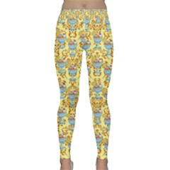 Paisley Yellow Sundaes Classic Yoga Leggings by snowwhitegirl