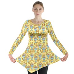 Paisley Yellow Sundaes Long Sleeve Tunic  by snowwhitegirl