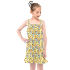 Paisley Yellow Sundaes Kids  Overall Dress by snowwhitegirl