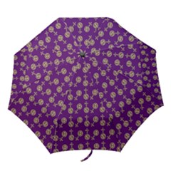 Victorian Crosses Purple Folding Umbrellas by snowwhitegirl