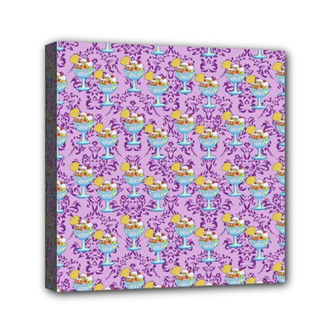 Paisley Lilac Sundaes Mini Canvas 6  X 6  (stretched)