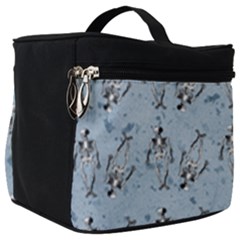 Skeleton Blue Background Make Up Travel Bag (big) by snowwhitegirl