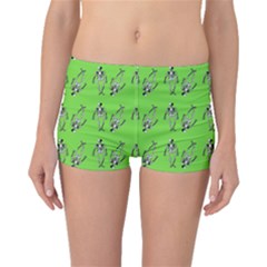 Skeleton Green Boyleg Bikini Bottoms