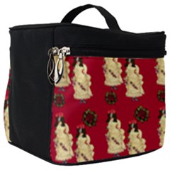 Victorian Skeleton Red Make Up Travel Bag (big) by snowwhitegirl