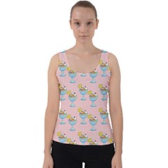 Ice Cream Sundae Pink Velvet Tank Top